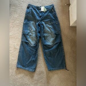 H&M Denim Parachute Pants